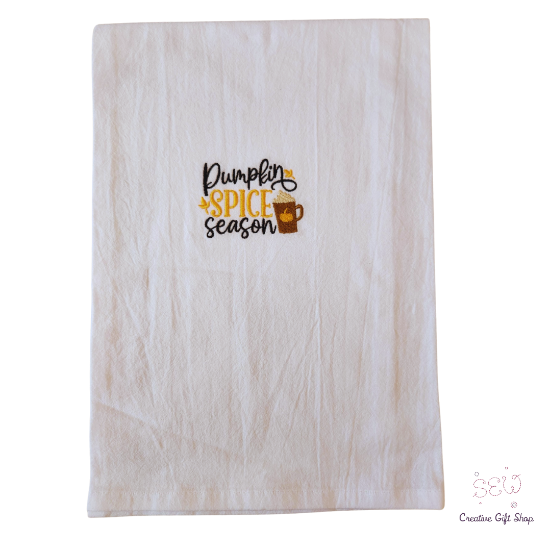 Pumpkin spice season Embroidered Towel
