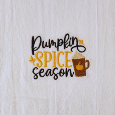 Pumpkin spice season Embroidered Towel