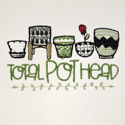 Total Pot Head Embroidered Towel