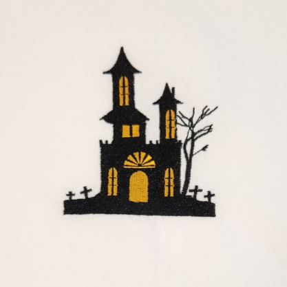 Haunted House Embroidered Towel