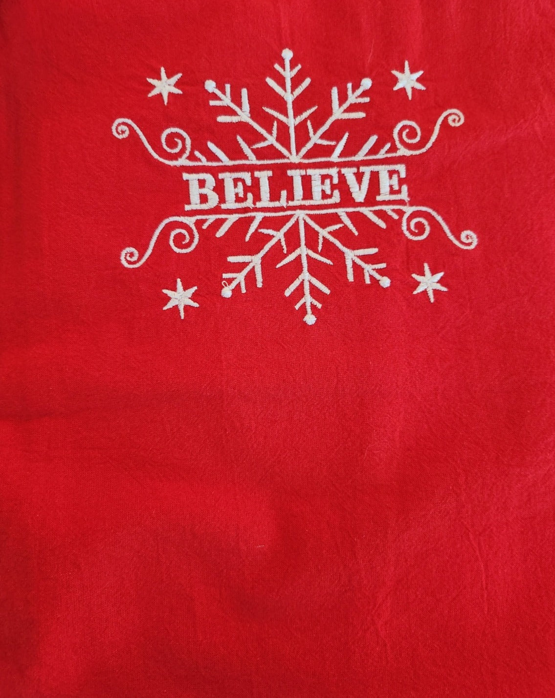 Believe snowflake Embroidered Towel