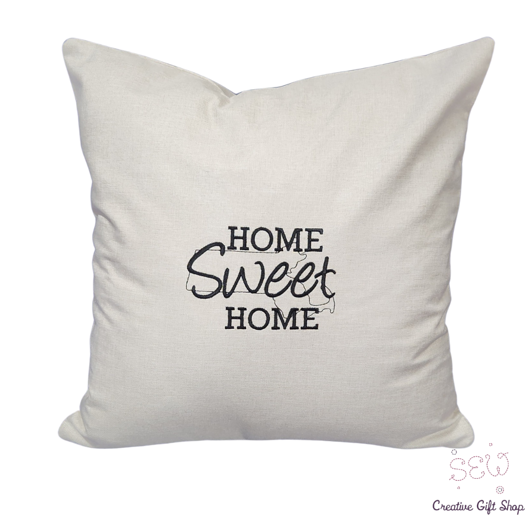 Home Sweet Home Massachusetts pillow