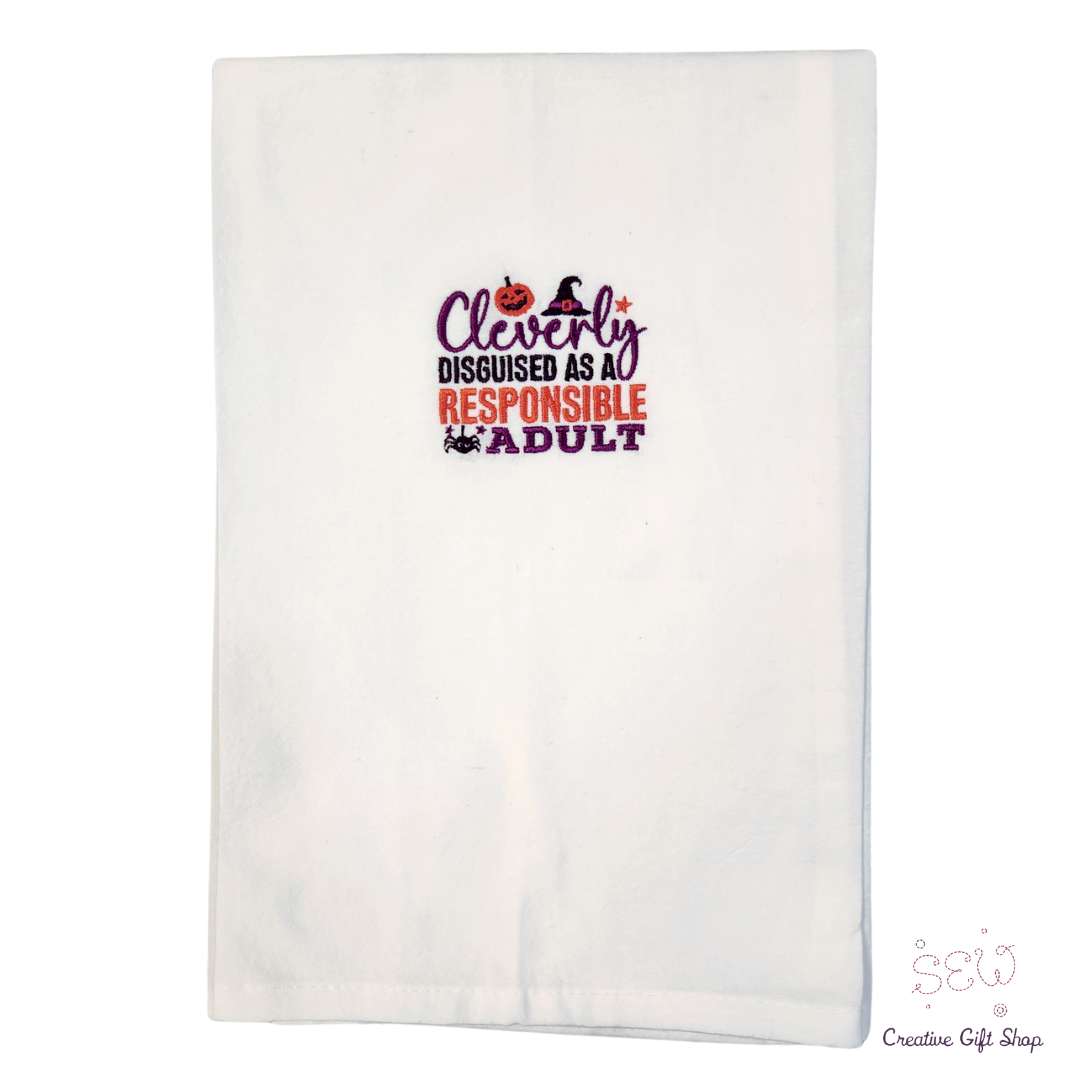Cleverly disguised as an adult Embroidered Towel