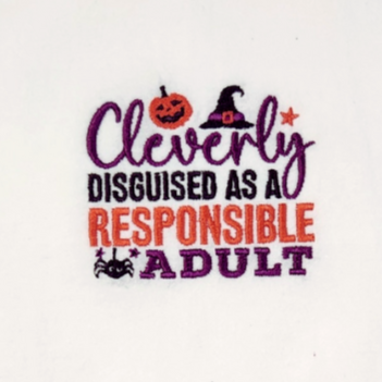 Cleverly disguised as an adult Embroidered Towel