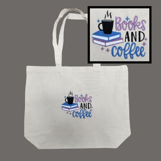 Books and Coffee Tote Bag