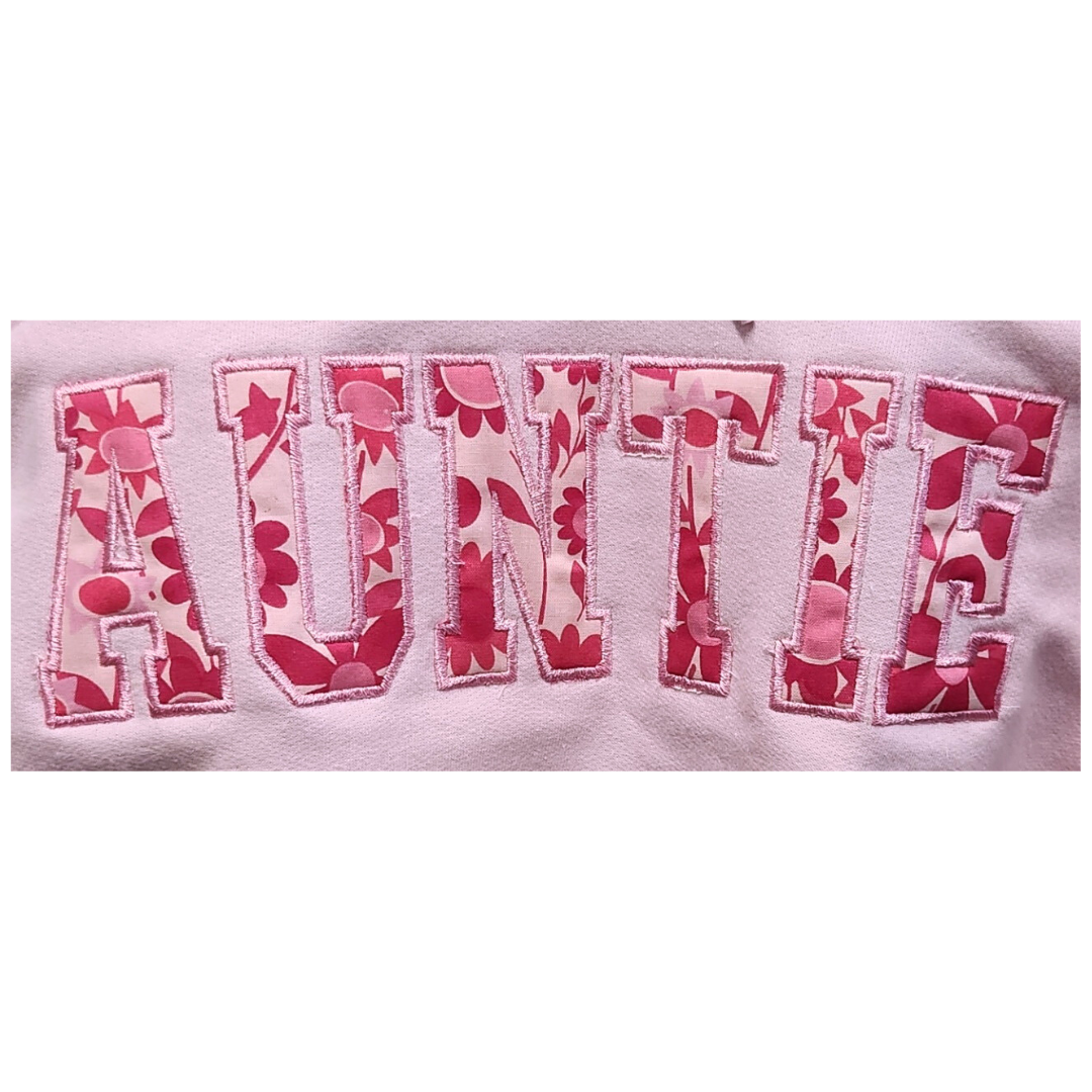 Auntie appliqued hoodie