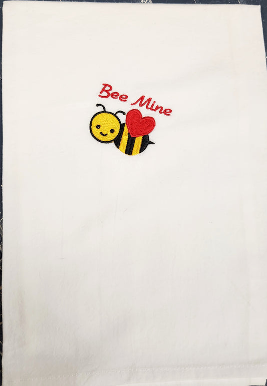 Bee Mine Embroidered Towel
