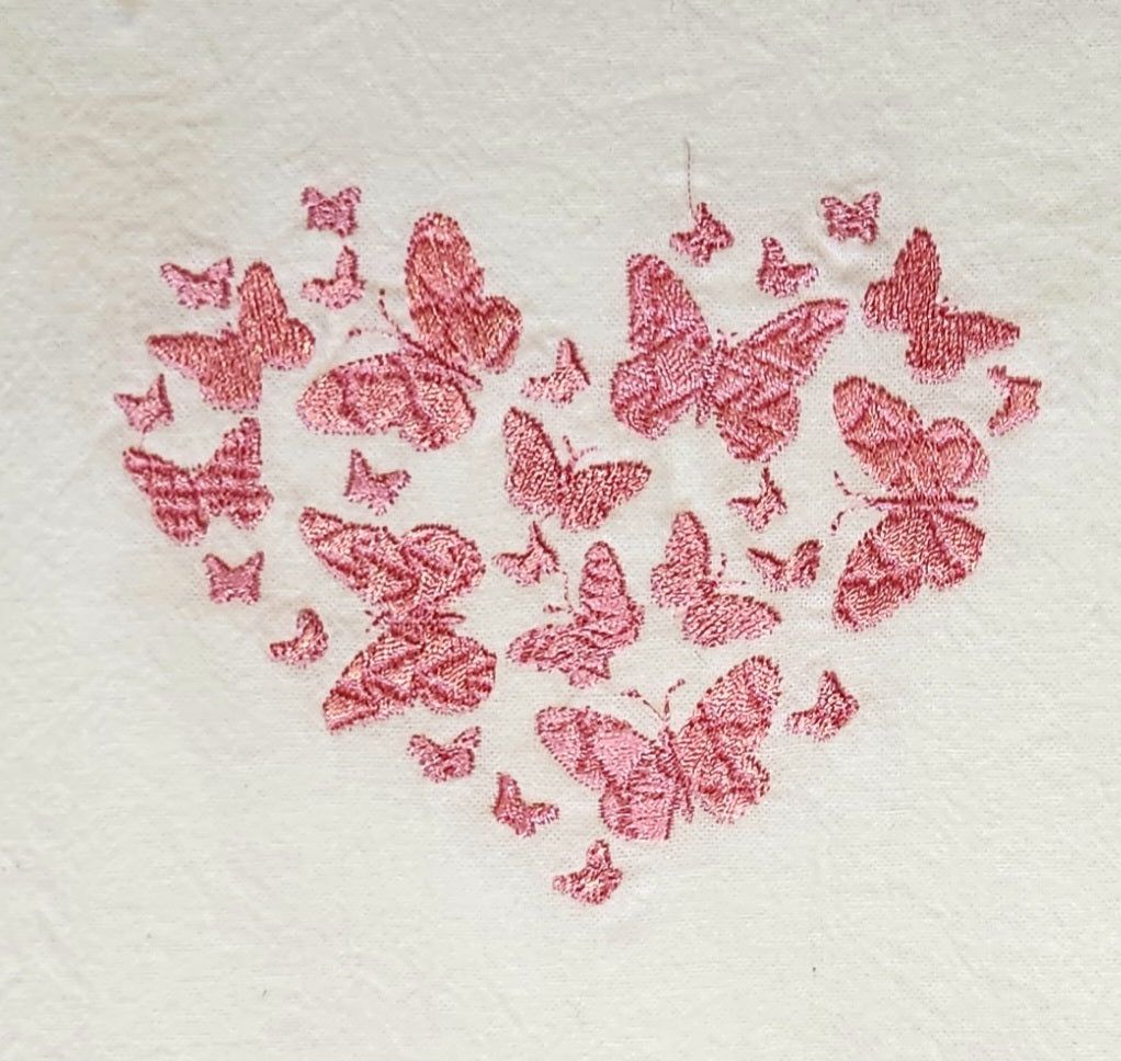 Butterflies Embroidered Towel