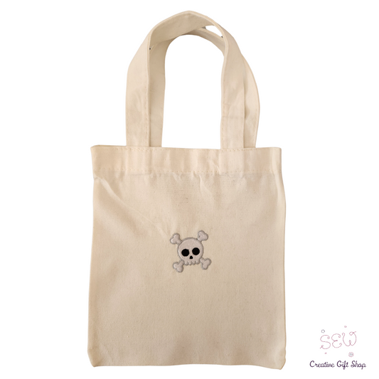 Skull and crossbones - Small Halloween Tote Bag