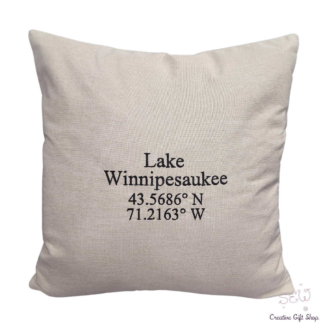 Latitude and Longitude Pillow with cover and insert