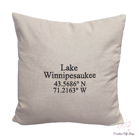 Latitude and Longitude Pillow with cover and insert