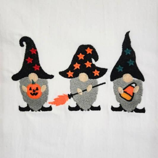 Halloween gnomes Embroidered Towel
