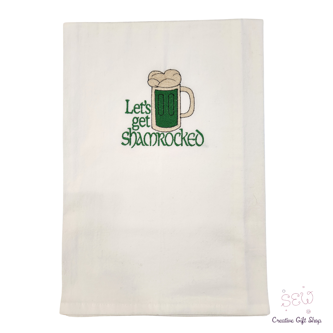 Let's get shamrocked Embroidered Towel