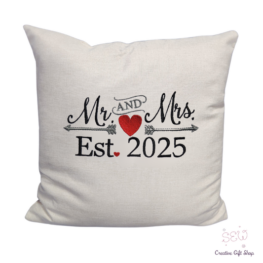 2025 Wedding Pillow with cover and insert