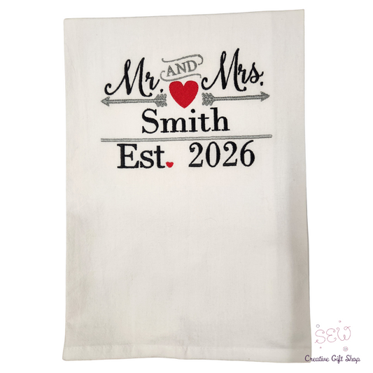 Personalized Embroidered Wedding Towel