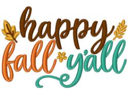 Happy fall y'all Embroidered Towel