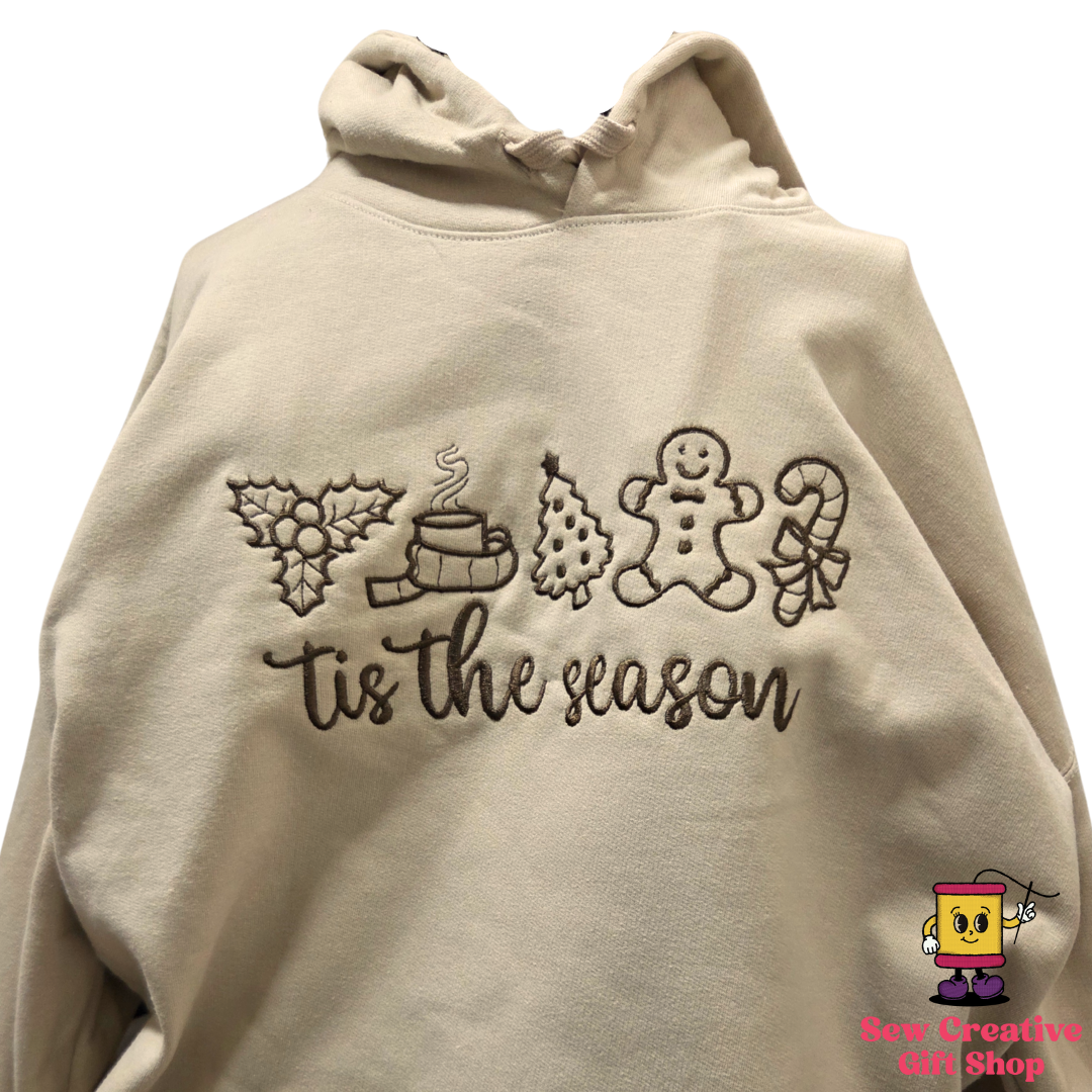 Tis the season. Christmas Holiday Adult Hooded Sweatshirt