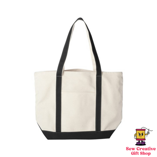 Varney Point Embroidered Zippered Tote Bag