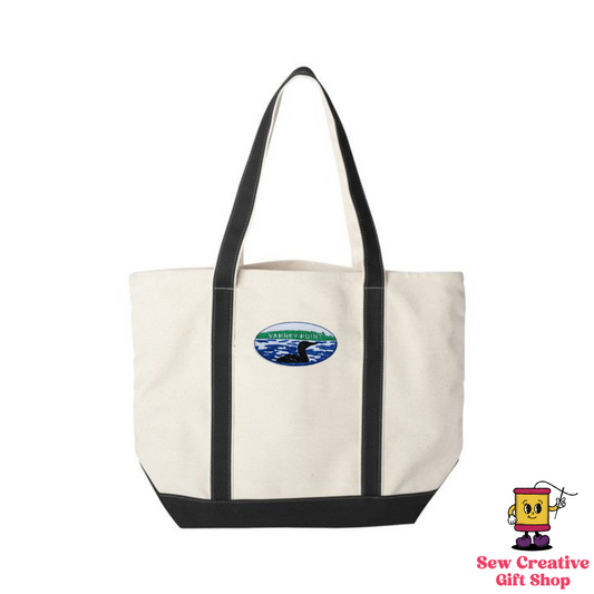 Varney Point Embroidered Zippered Tote Bag