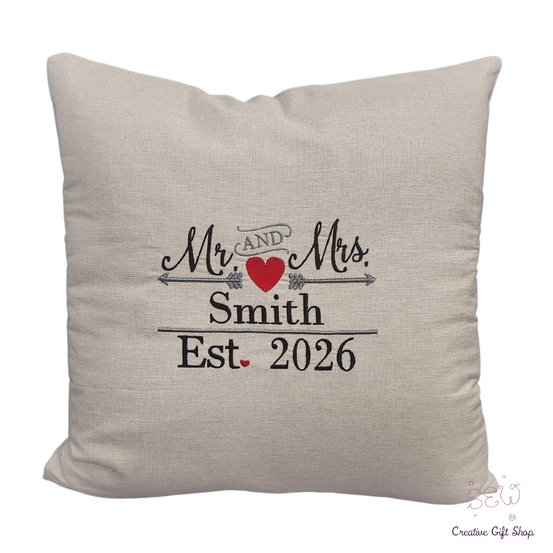 Personalized Wedding Pillow with cover and insert
