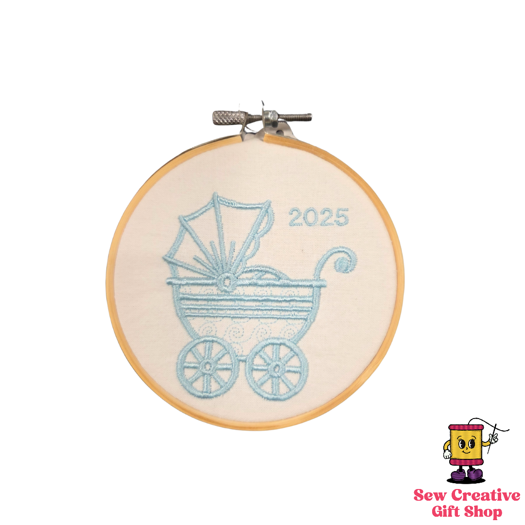 2025 Baby Carriage Embroidered Ornament