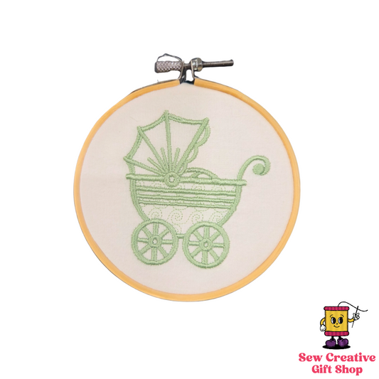 Baby Carriage Embroidered Ornament