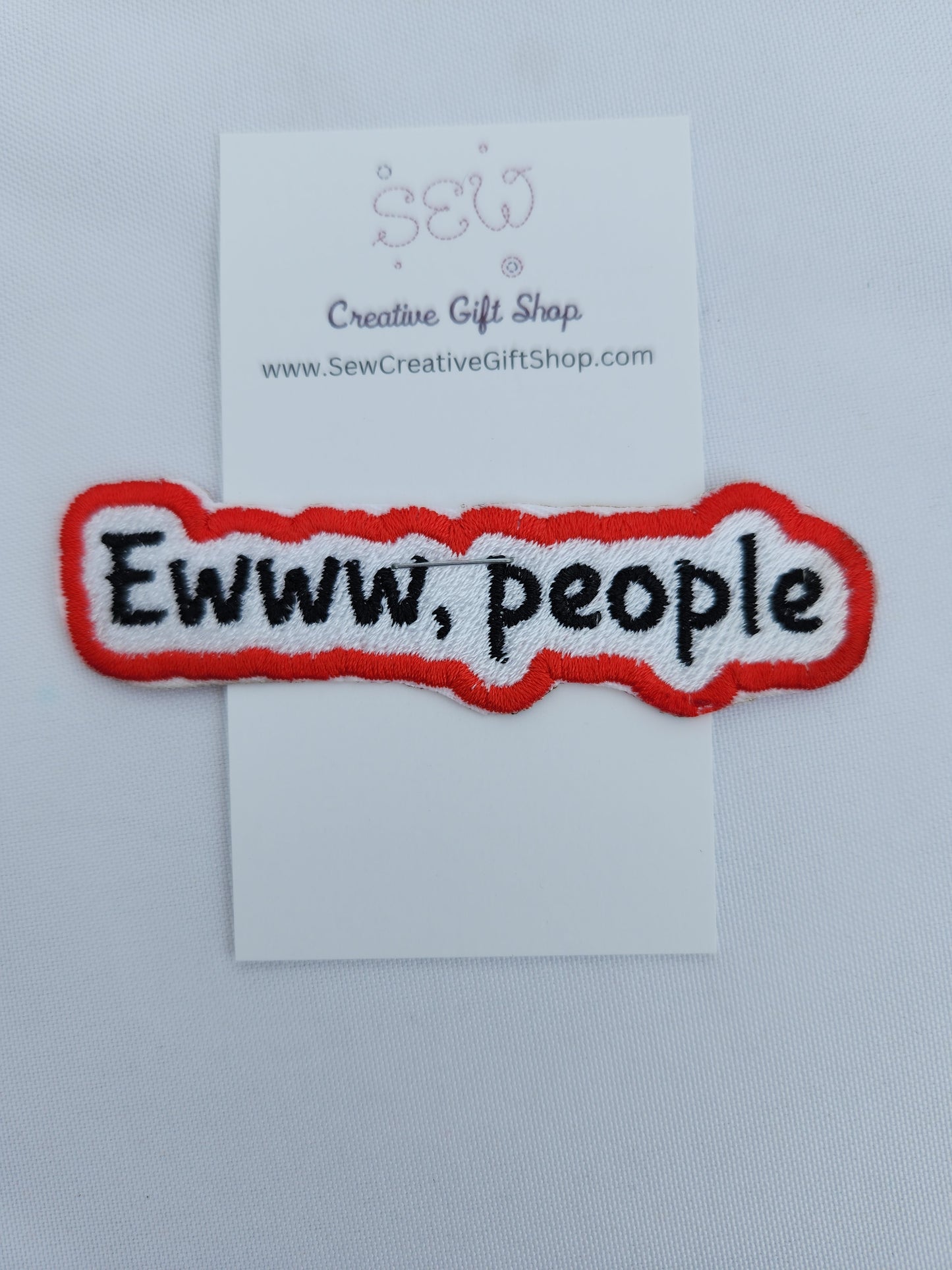 Ewww, people embroidered iron-on patch