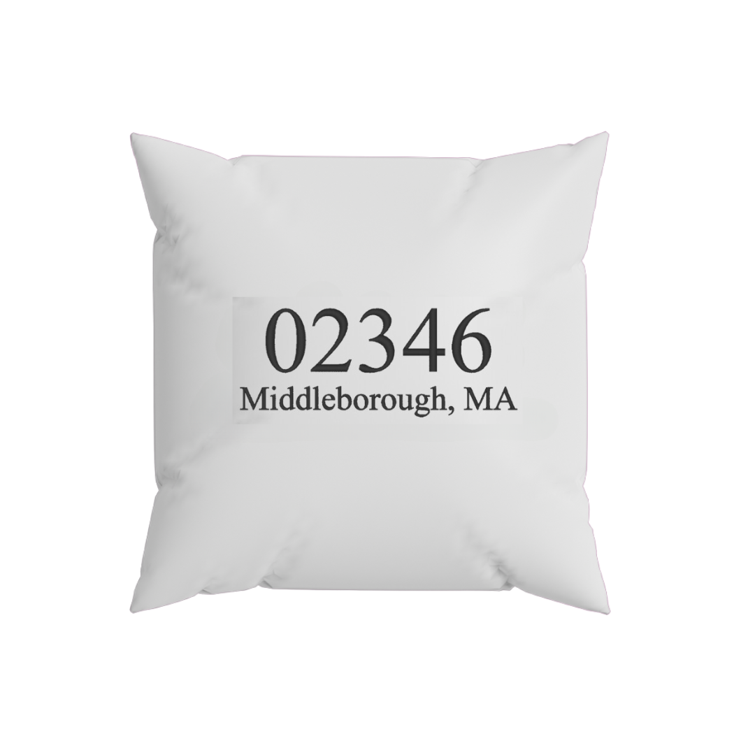 Zip code with town square 18" pillow