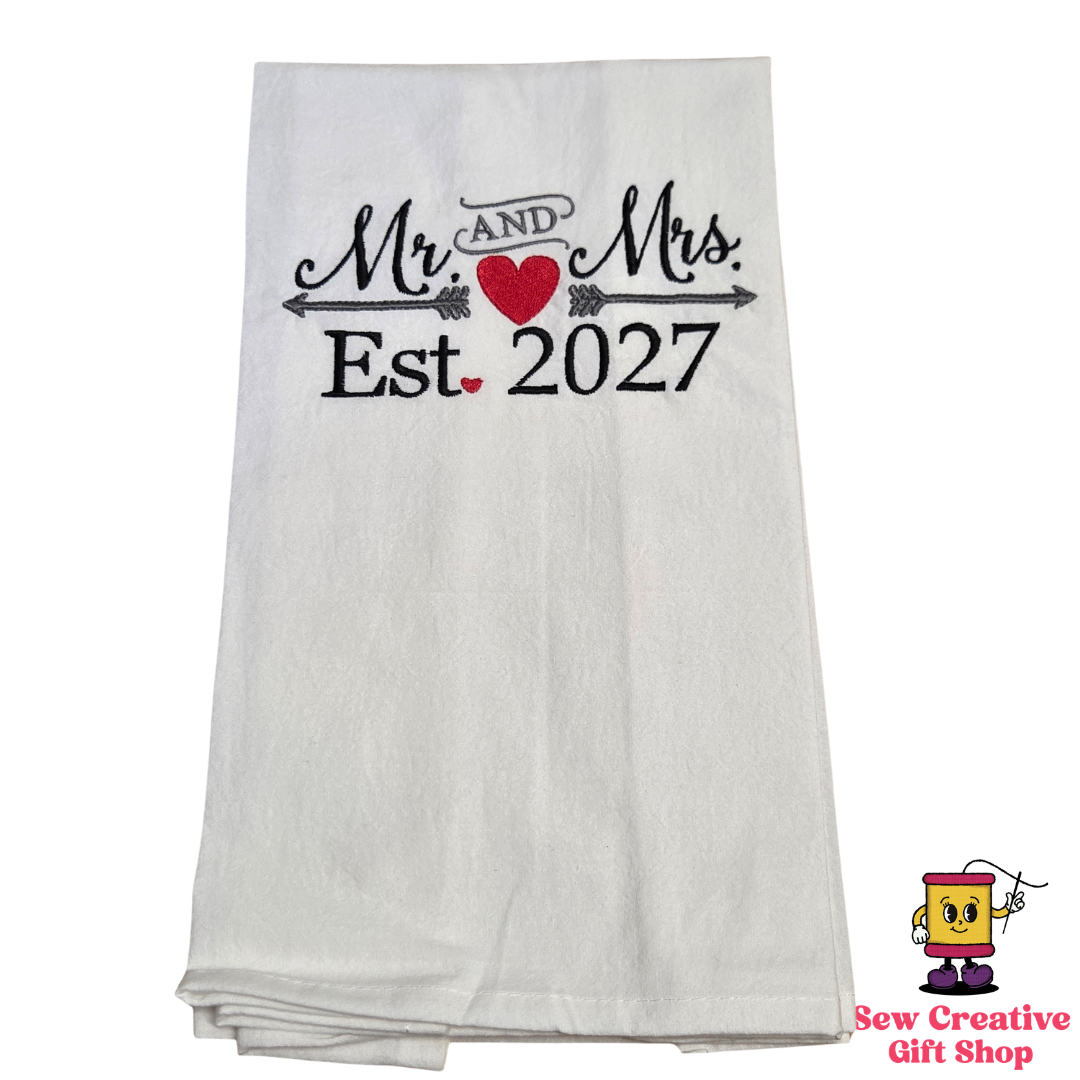 2027 Mr. & Mrs. Embroidered Towel