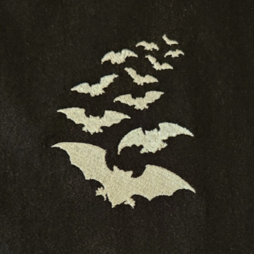 Bats Embroidered Towel