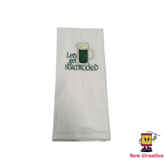 Let's get shamrocked Embroidered Towel