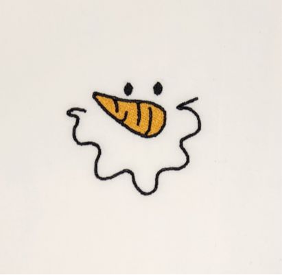 Smiling Snowman Embroidered Towel