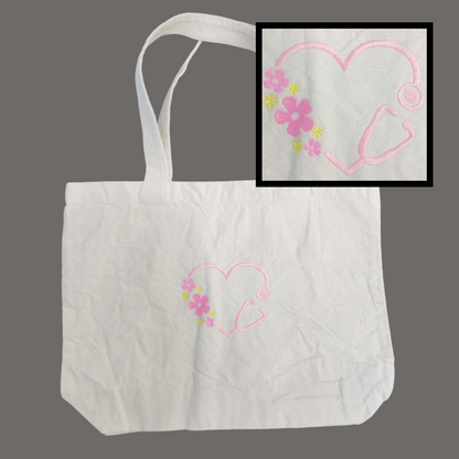 Tote Bag - Stethoscope flowers