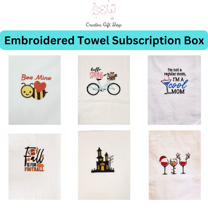 Seasonal & Holiday Embroidered Towel Subscription