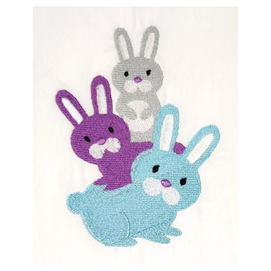 Bunny tower Embroidered Towel