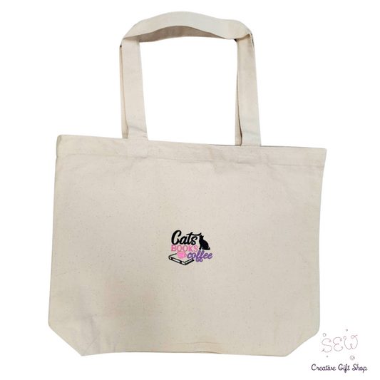 Cats Books Coffee Tote Bag