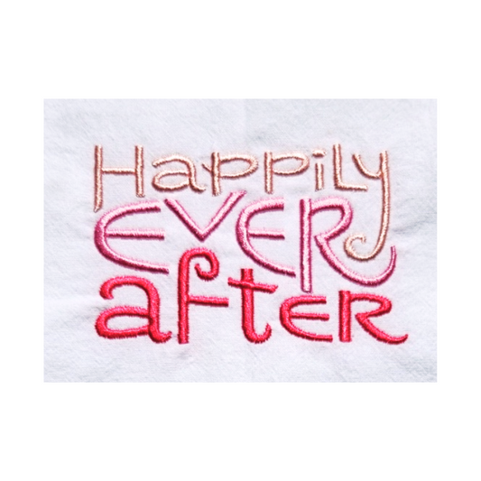 Happily Ever After Embroidered Towel