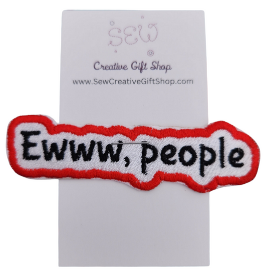 Ewww, people embroidered iron-on patch