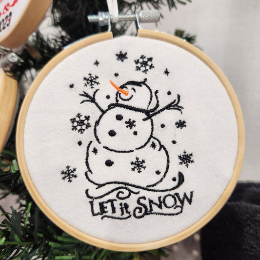 Let it Snow Embroidered Ornament