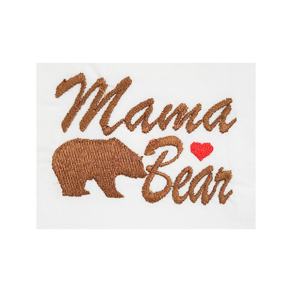 Mama Bear - Embroidered kitchen towel