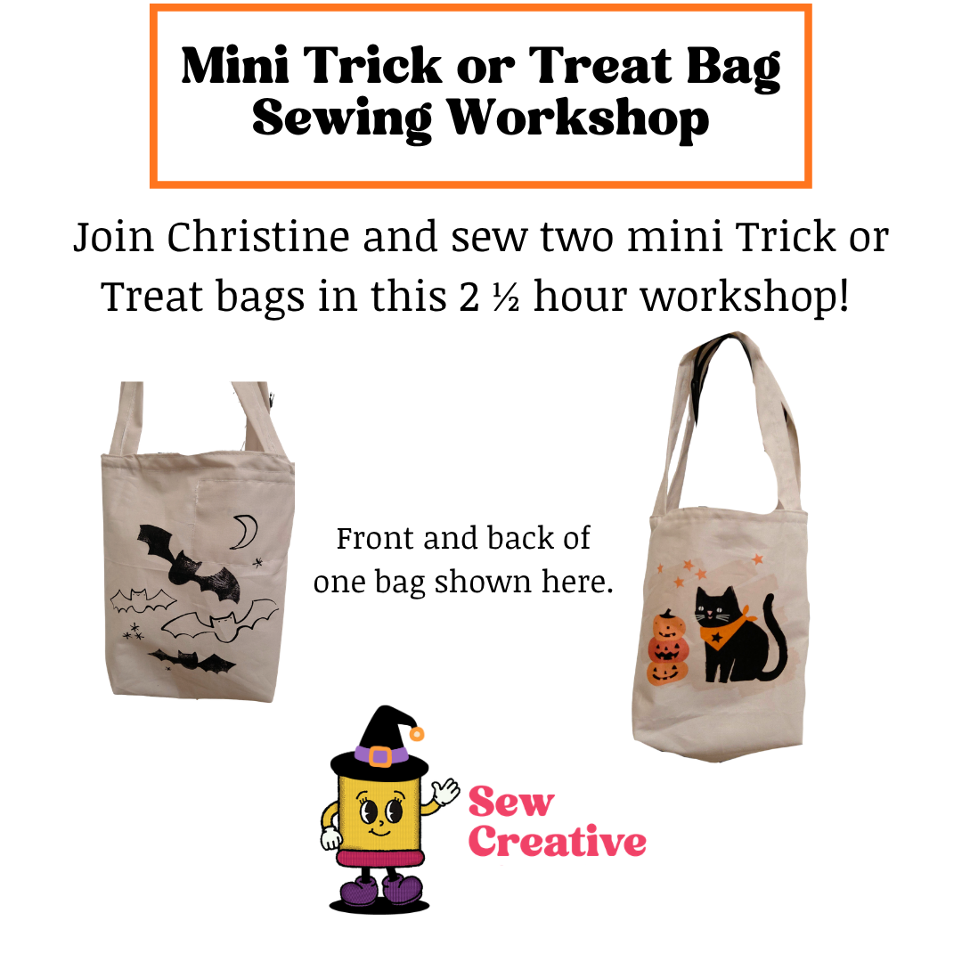 Mini Trick or Treat Bag Sewing Workshop