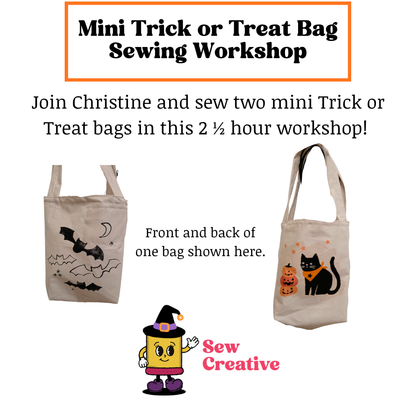Mini Trick or Treat Bag Sewing Workshop