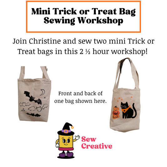 Mini Trick or Treat Bag Sewing Workshop