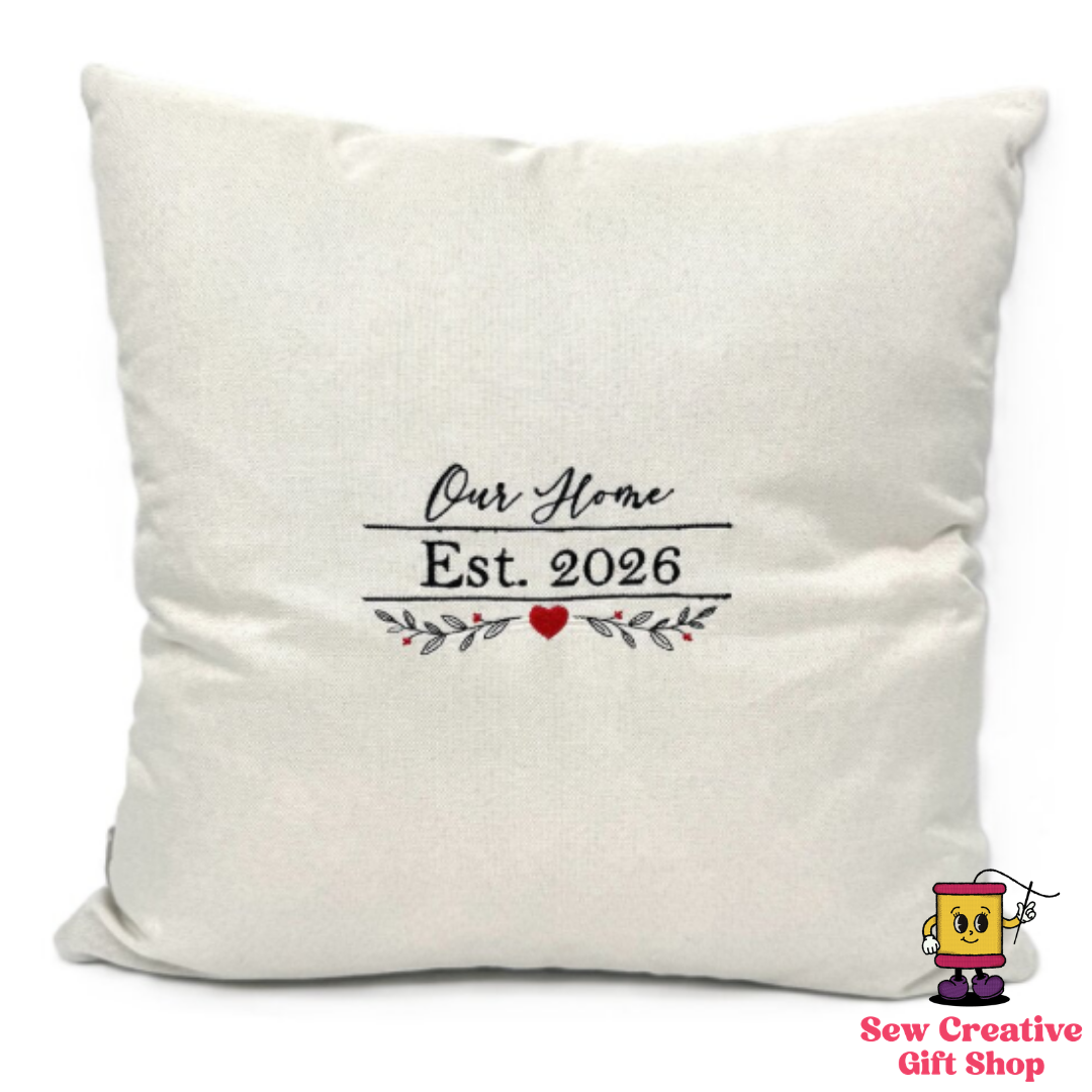 Our Home Est. 2026 Pillow with cover and insert