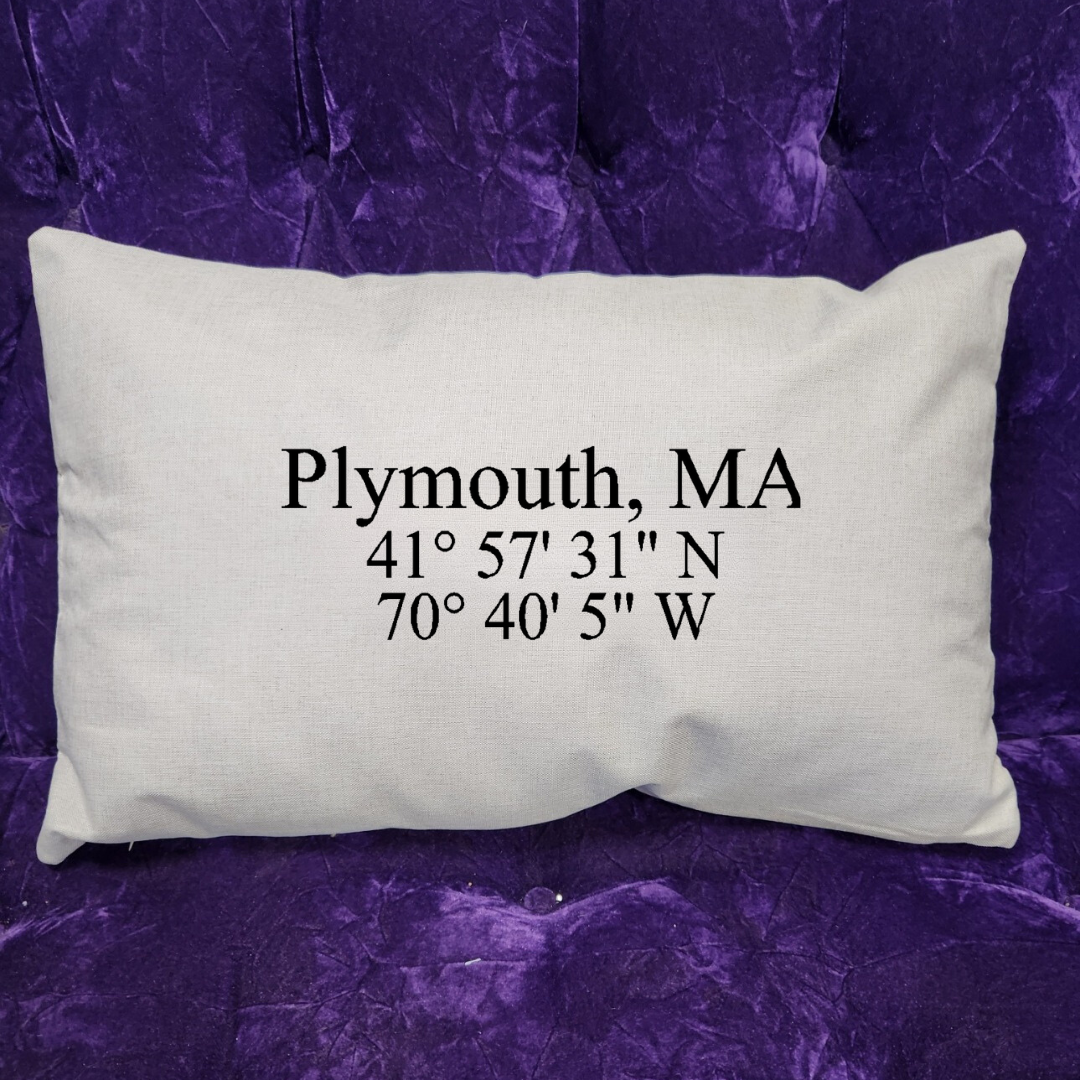 Latitude and Longitude Pillow with cover and insert