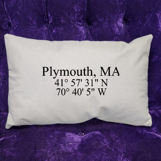 Latitude and Longitude Pillow with cover and insert