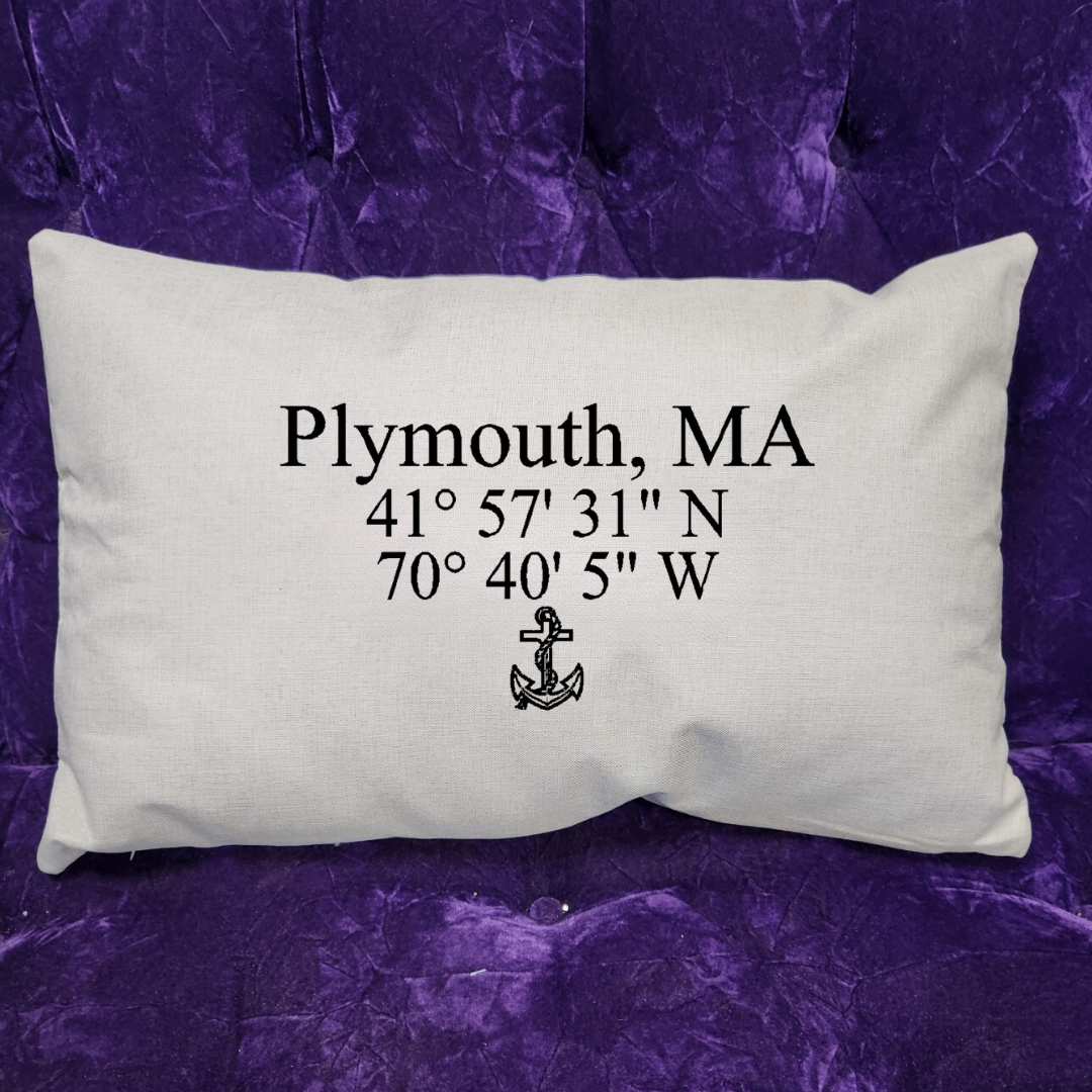 Latitude and Longitude Pillow with cover and insert