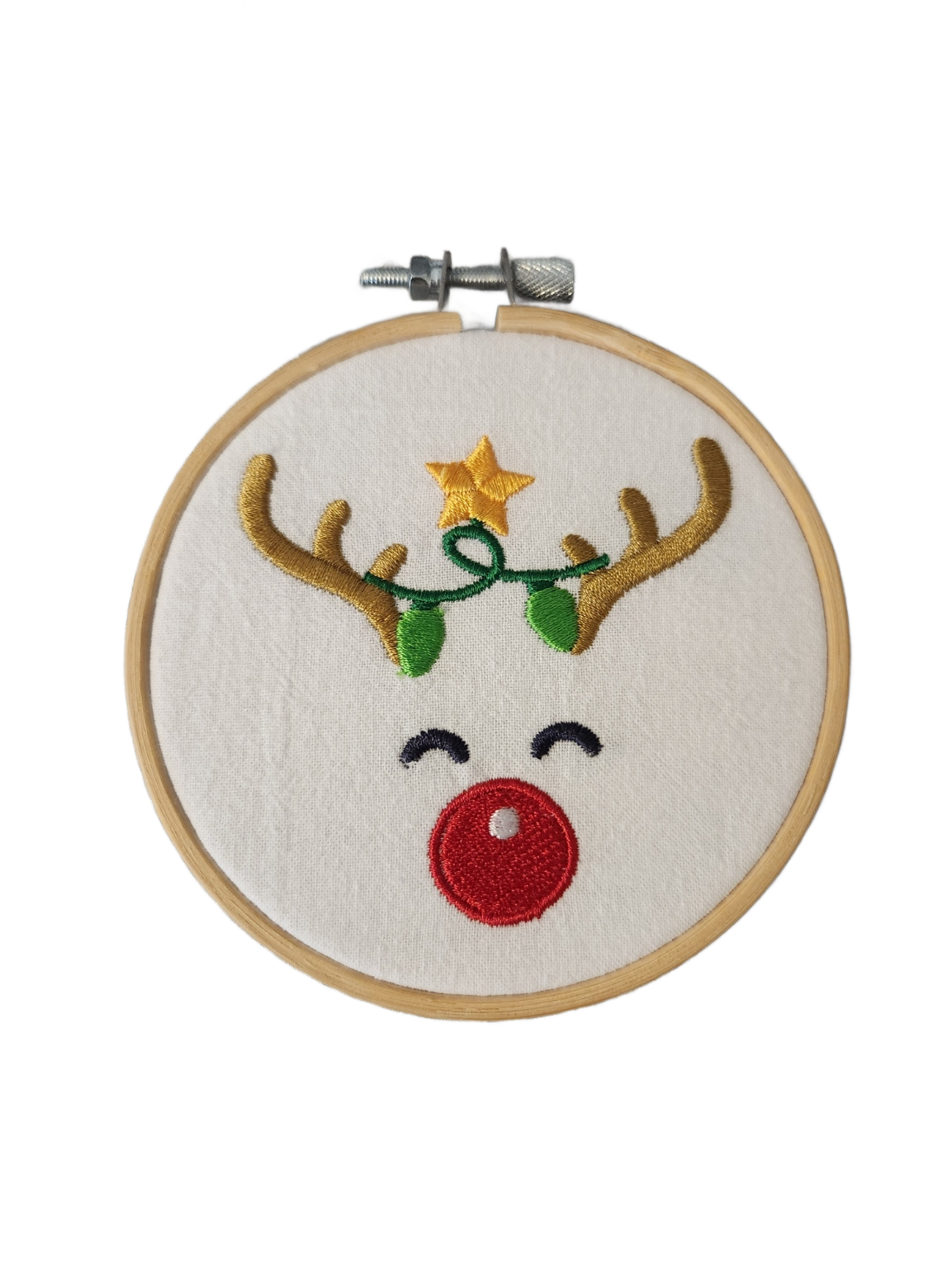 Reindeer Embroidered Ornament