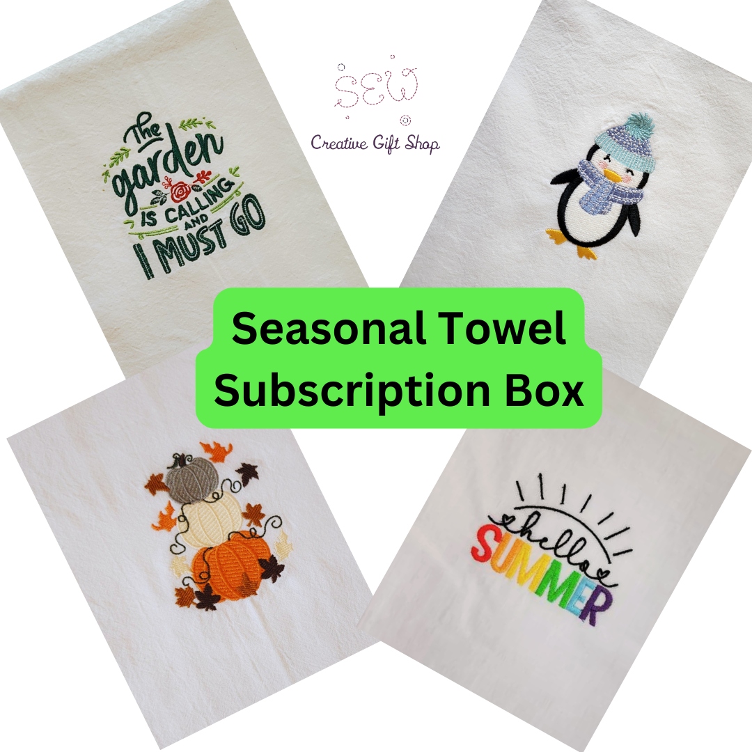 Seasonal & Holiday Embroidered Towel Subscription