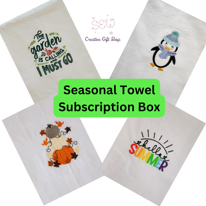 Seasonal & Holiday Embroidered Towel Subscription